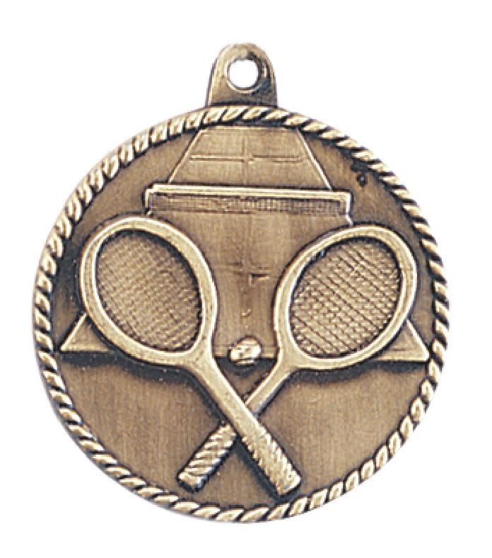 Tennis Medal Award Trophy With Free Lanyard HR755 School Team Sports