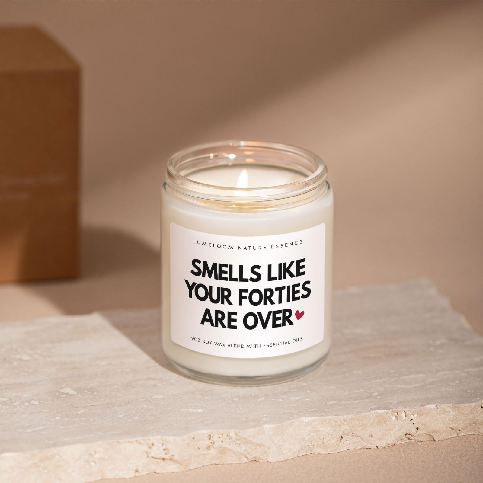 LUMELOOM Funny 50th Birthday Gifts for Her, Women, 9oz Lavender Scented Soy W…