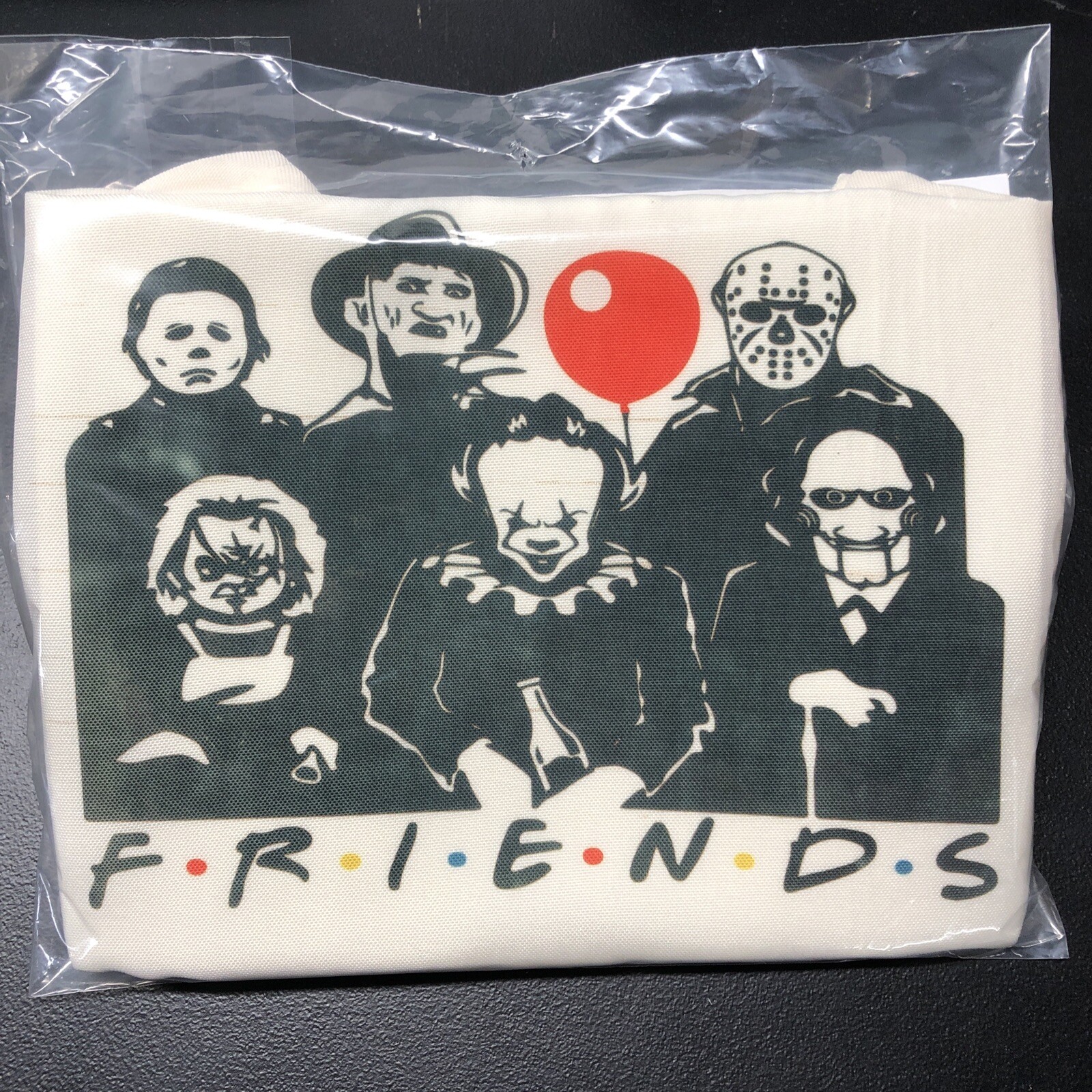 Canvas Tote Bag Halloween Candy Sack “FRIENDS HORROR”