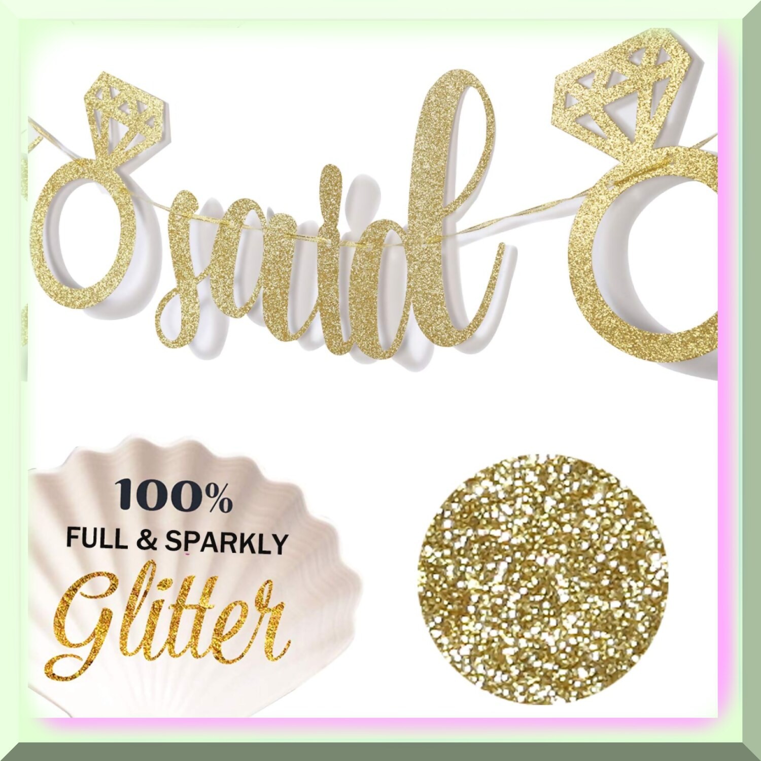 Engagement Celebration Kit with Gold Banners