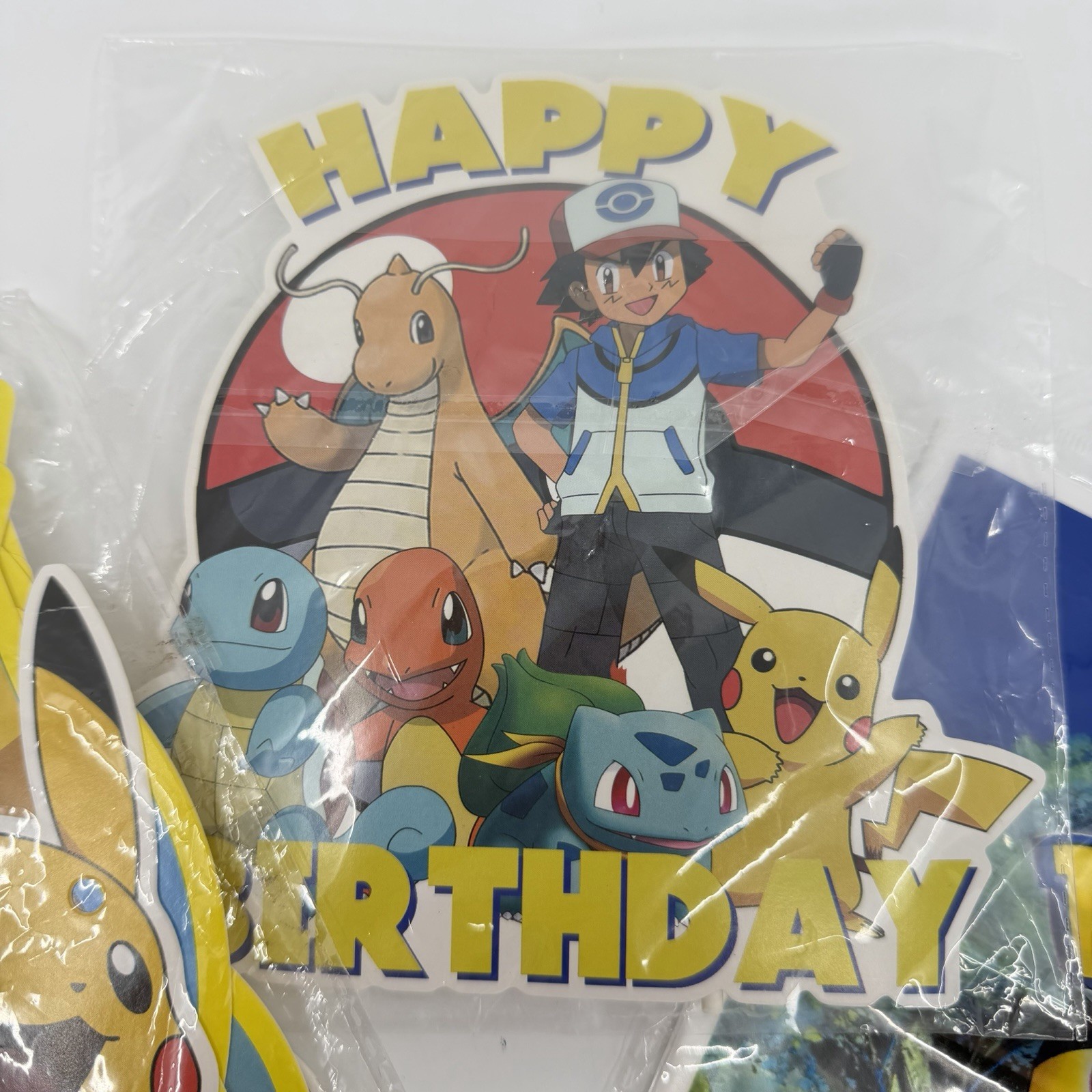 Pokemon Go Birthday Party Banner, Favors Bags, Balloons, Cake Topper NWOT