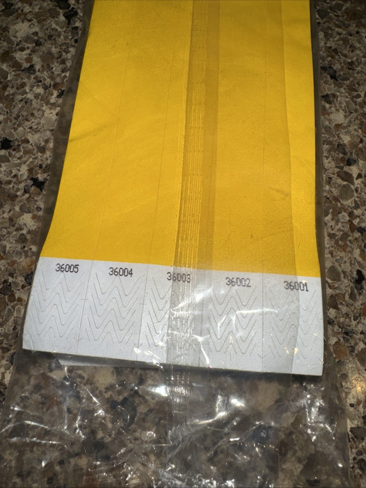 Yellow Event Wristbands 500 Count – Single Use Water Proof Sequentially Numbered