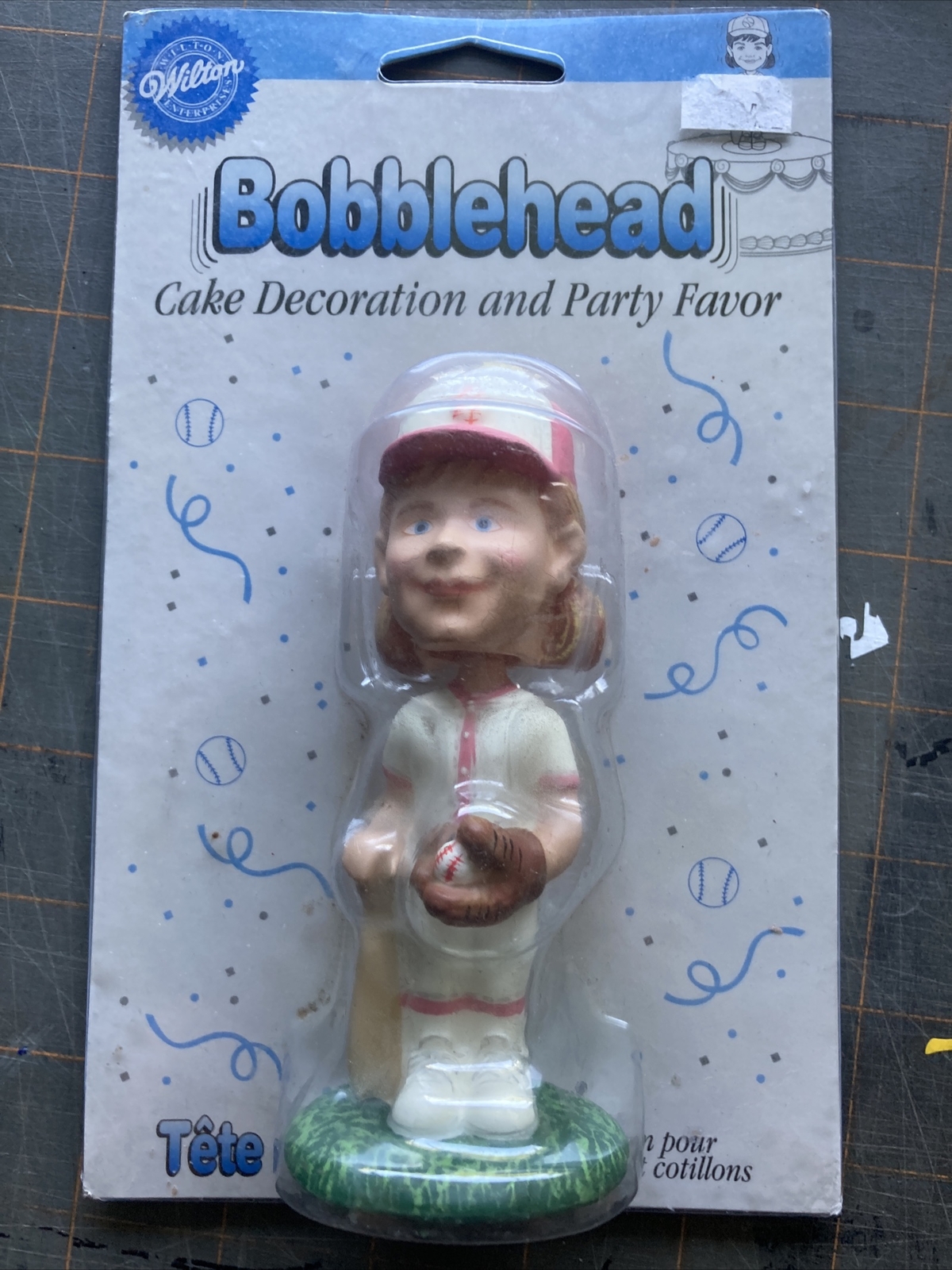New Wilton Baseball Softball Girl Bobblehead Cake Decoration Party Favor b14