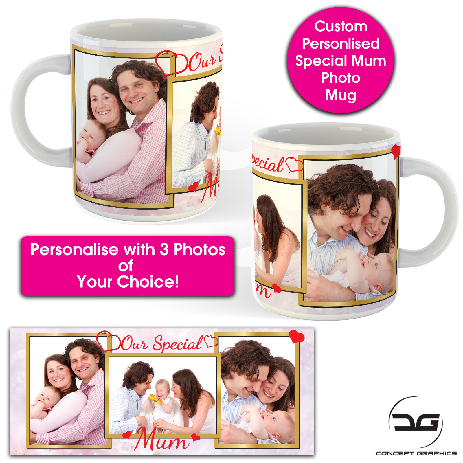 Custom Personalised Special Mum Photo Coffee Mug Cup Birthday Mothers Day Gift