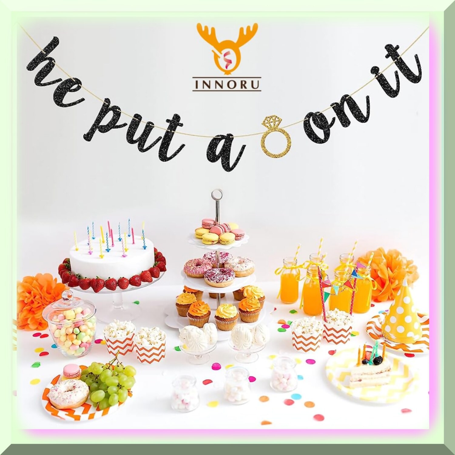 Sparkling Celebration Engagement Party Banner