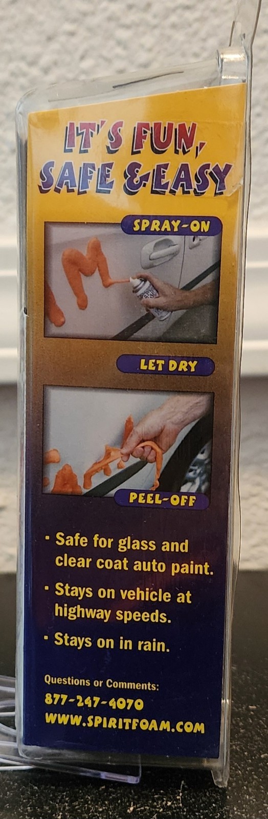 3D Foam Spray Birthday Spray On Black Peel Off Event Foam Spray 5.5oz USA Made