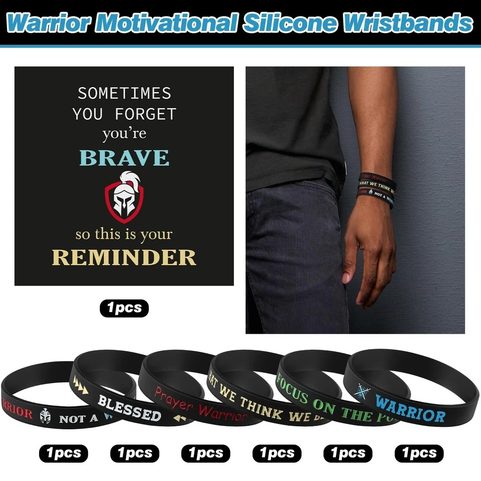 Inspirational Silicone Bracelets Rubber Bands Wristbands