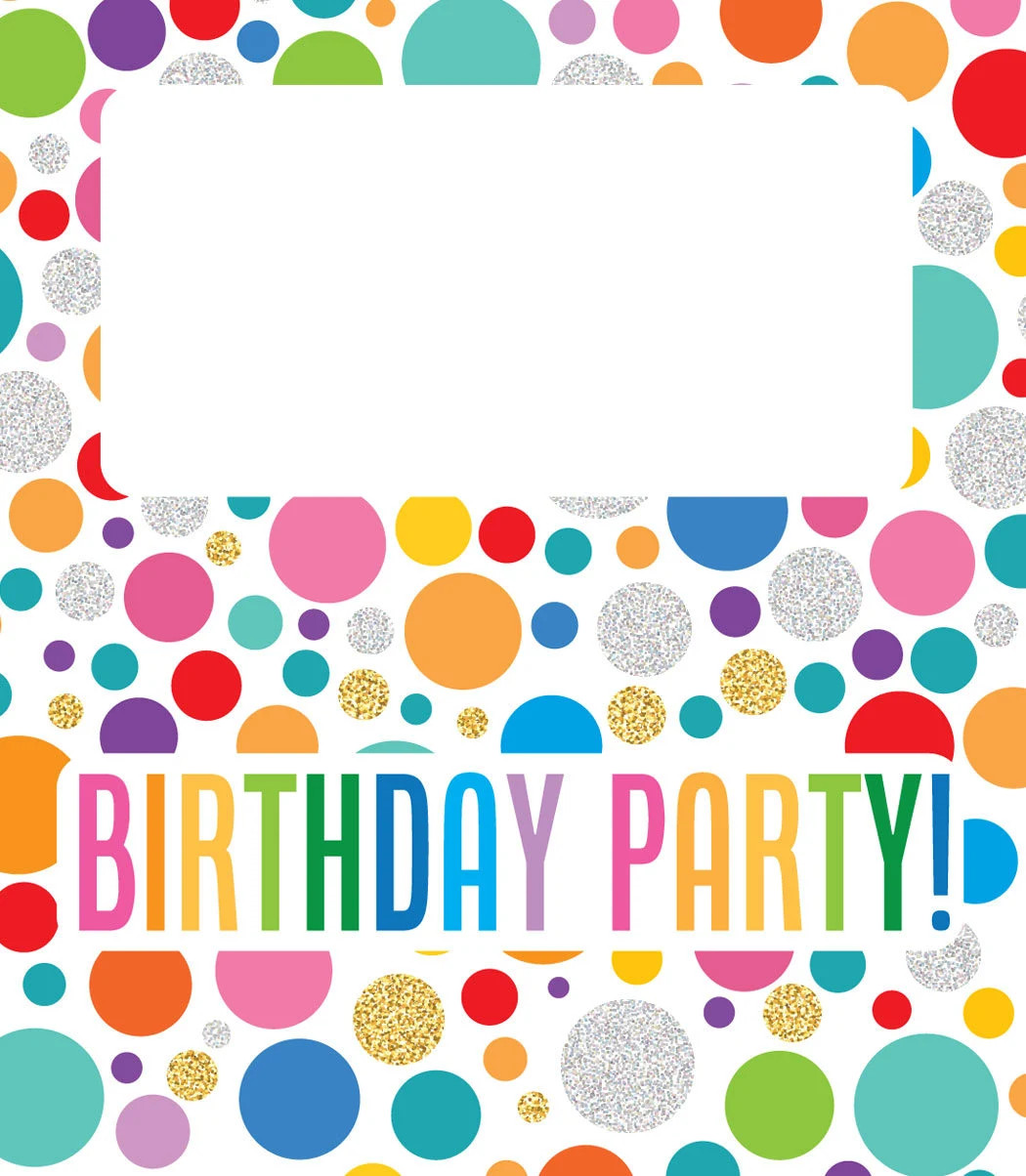 Colorful Dots Happy Birthday Place Cards – 25 Place Cards – Party – B77546
