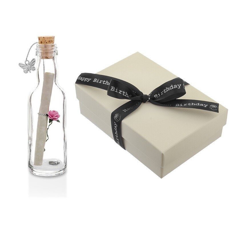 Personalised Birthday Gifts for Her | Message in a Bottle with Gift Box | Unique