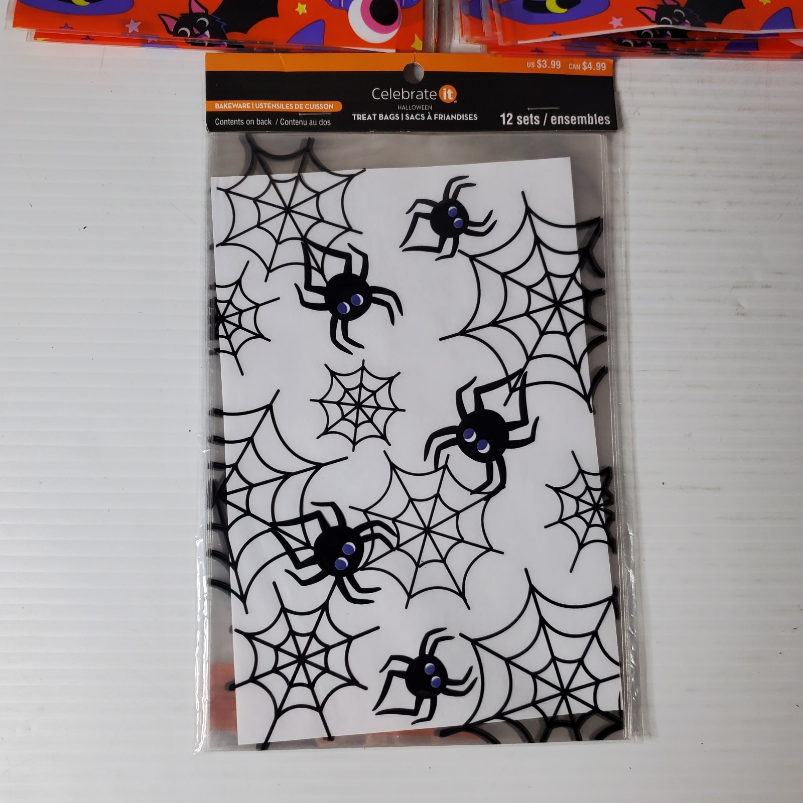 Halloween Party Trick Or Treat Bags 6″x9″ Celebrate It Bat Witch Hat Spider Lot