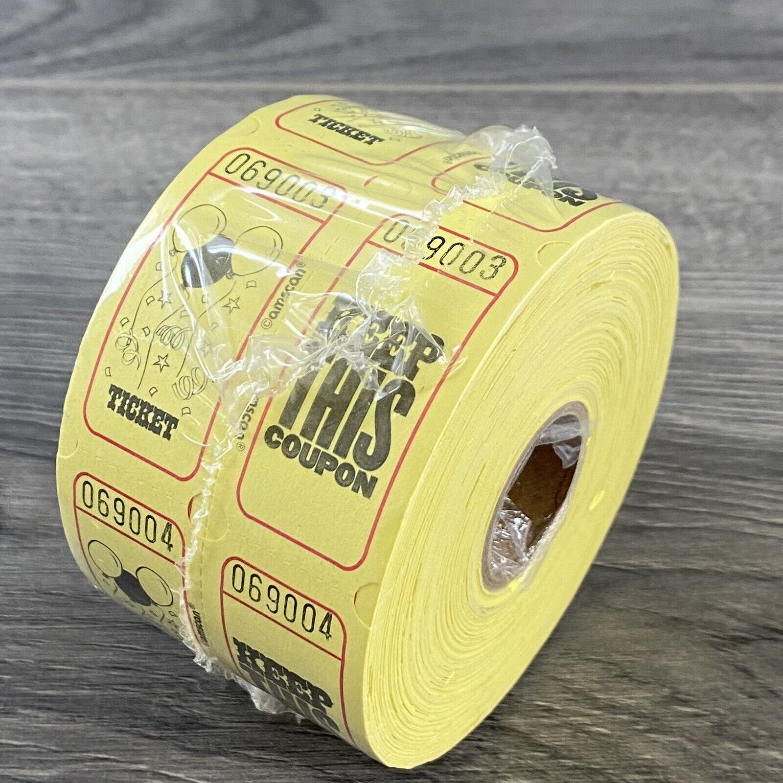 Carnival Raffle Tickets 500 Count Yellow Auction New Sealed
