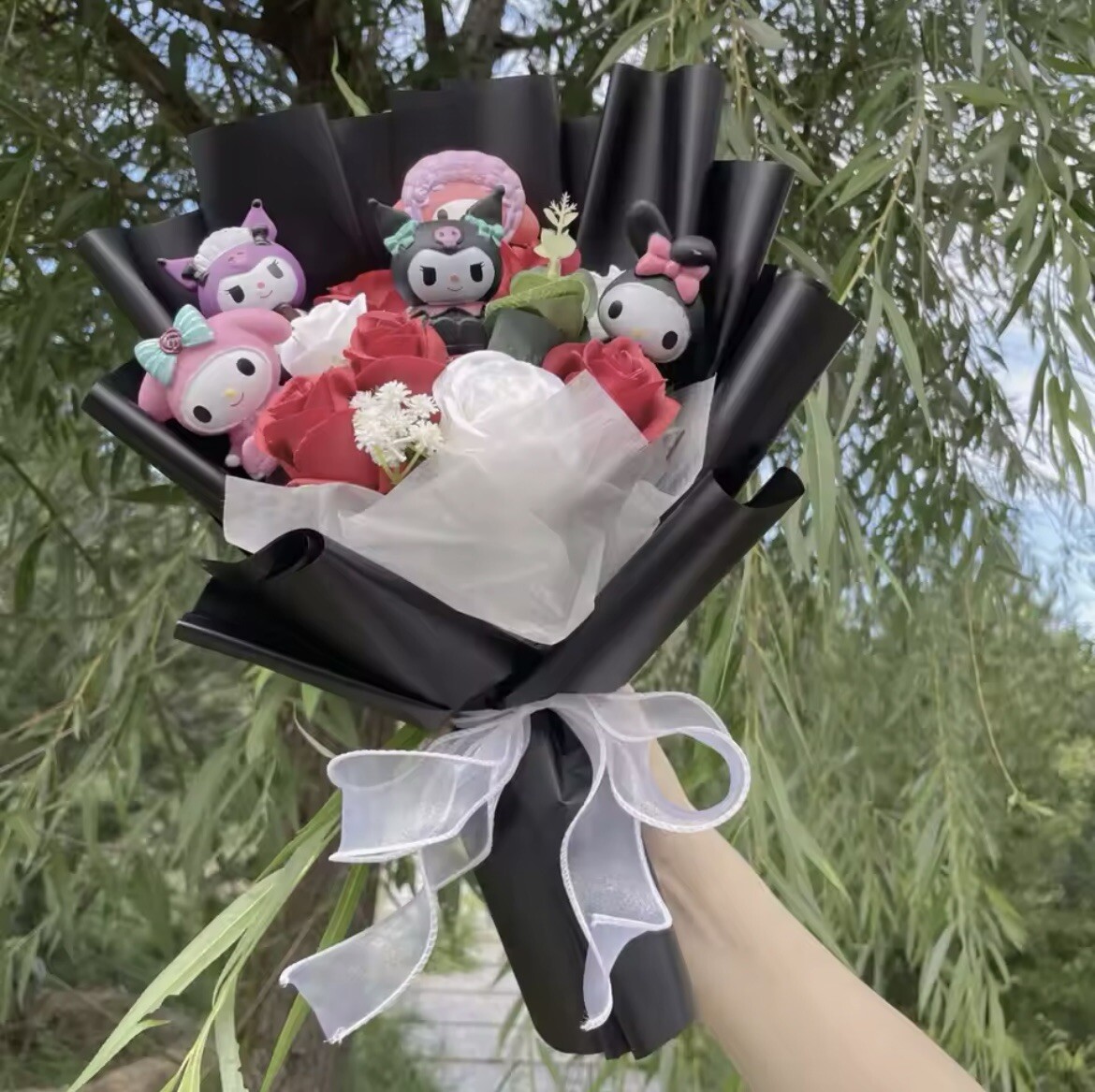 Kawaii Hello Kitty Sanrio Artificial Flower Bouquet Christmas Gift Valentine’s