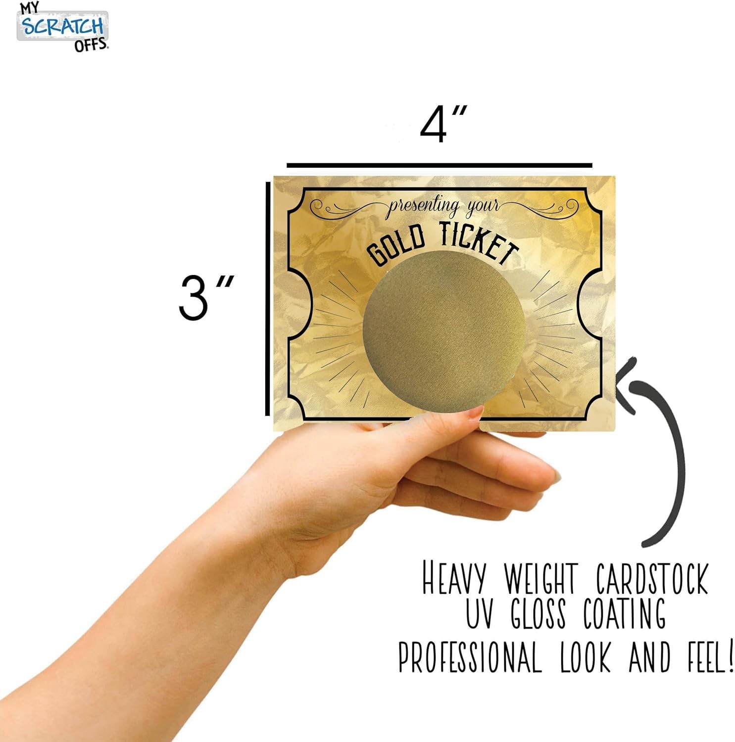 Gold Ticket Scratch Off Labels – 20 Pack Promotional Items