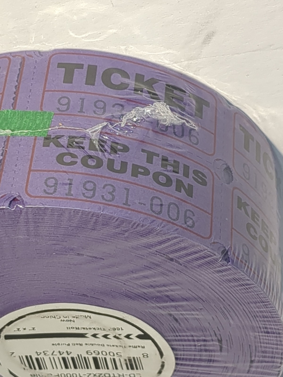 Raffle Tickets Double Roll -Events, Carnivals – 1000 Ticket Roll 50/50