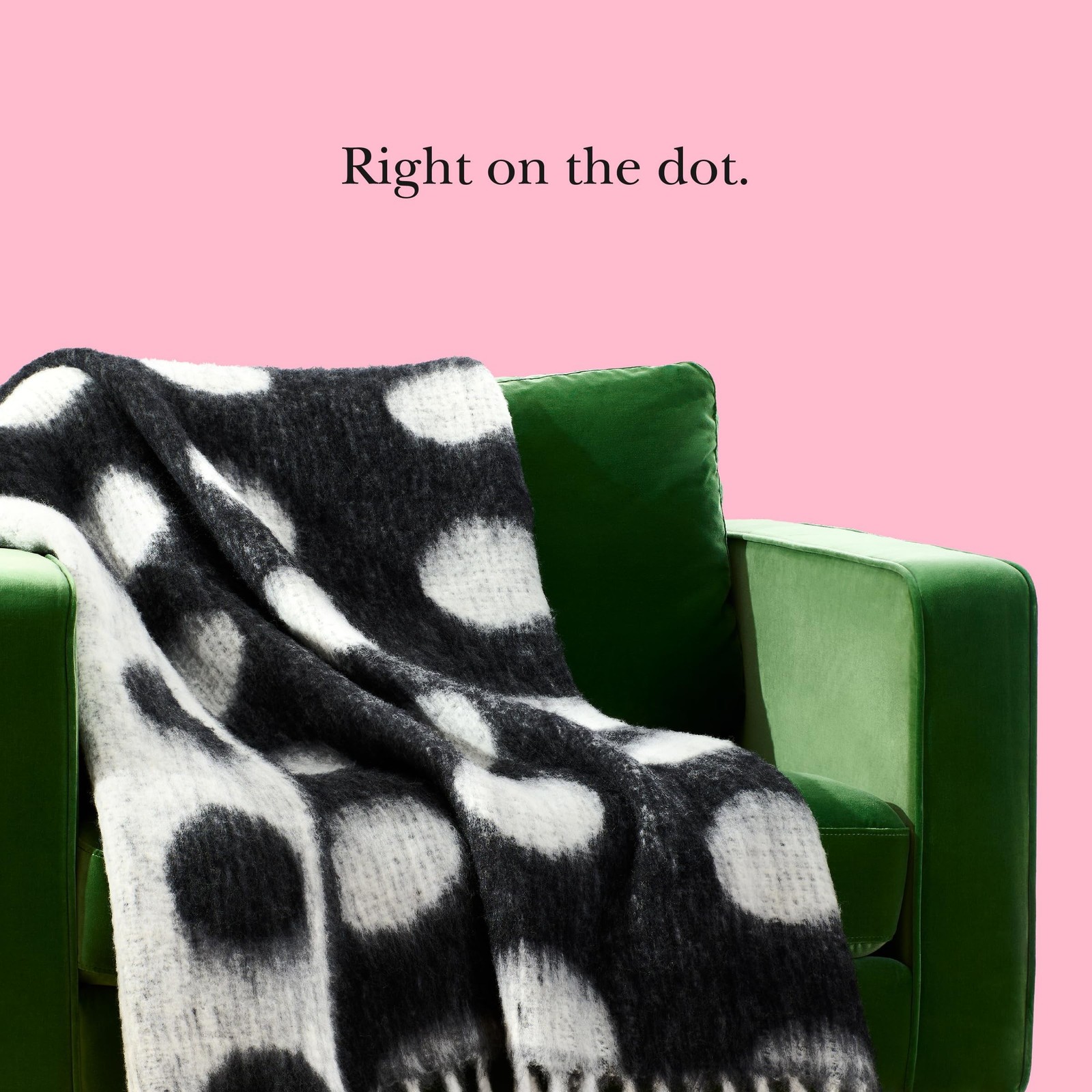 kate spade new york Dots Throw, 50″ x 70″, Mohair Blend Decorative Throw for …