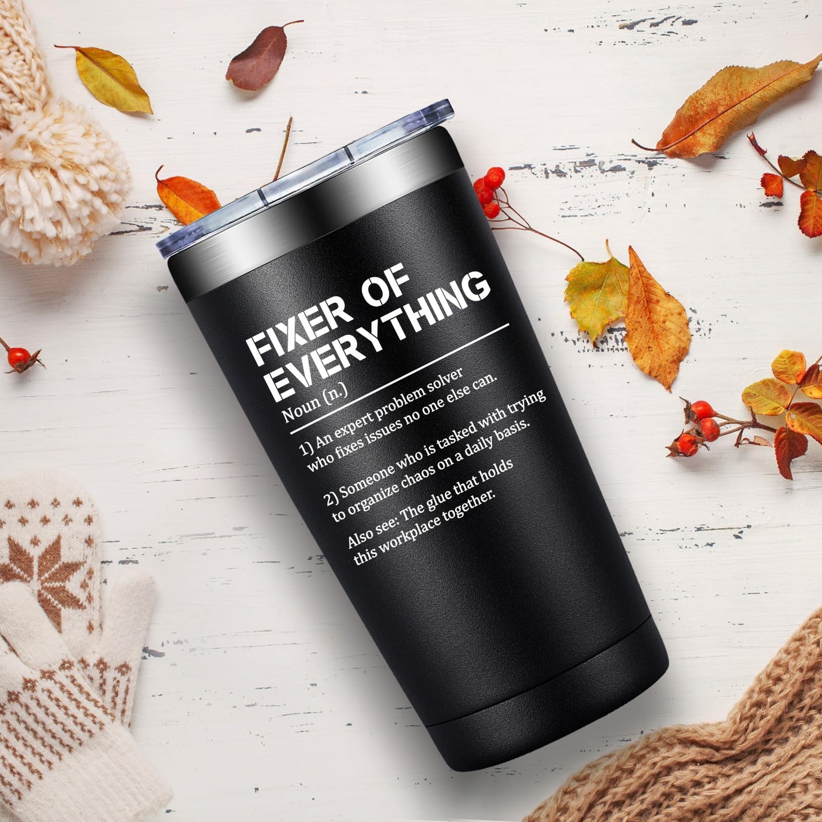 Grifarny Thank You Gifts for Men – Fixer of Everything Tumbler Cup 20 oz – Bo…