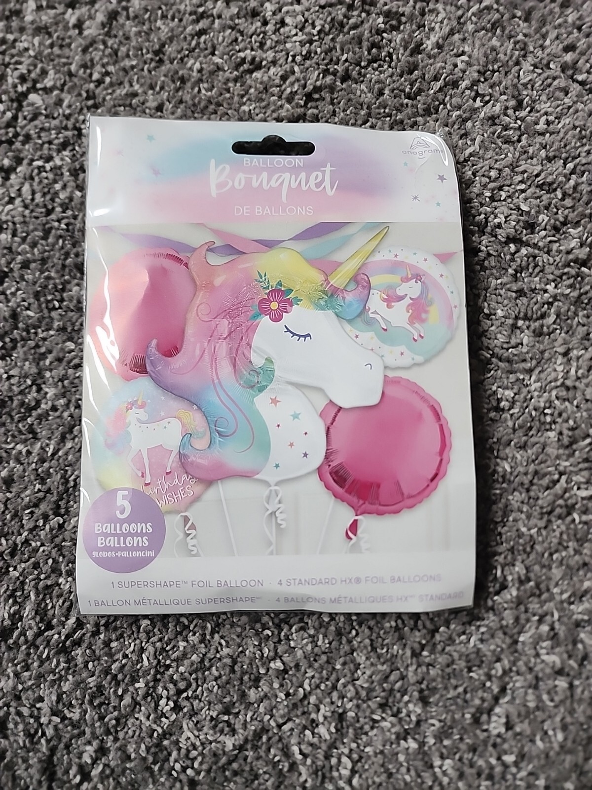 Anagram Unicorn Balloon Bouquet