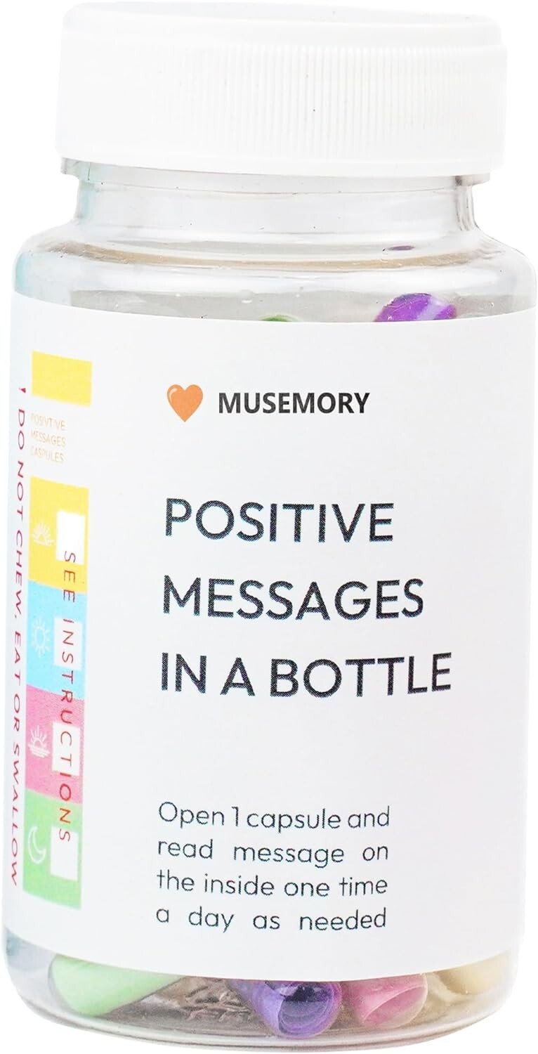 50 POSITIVE Capsule Letters Messages in a Bottle, for Women, BFF, Sister Gifts