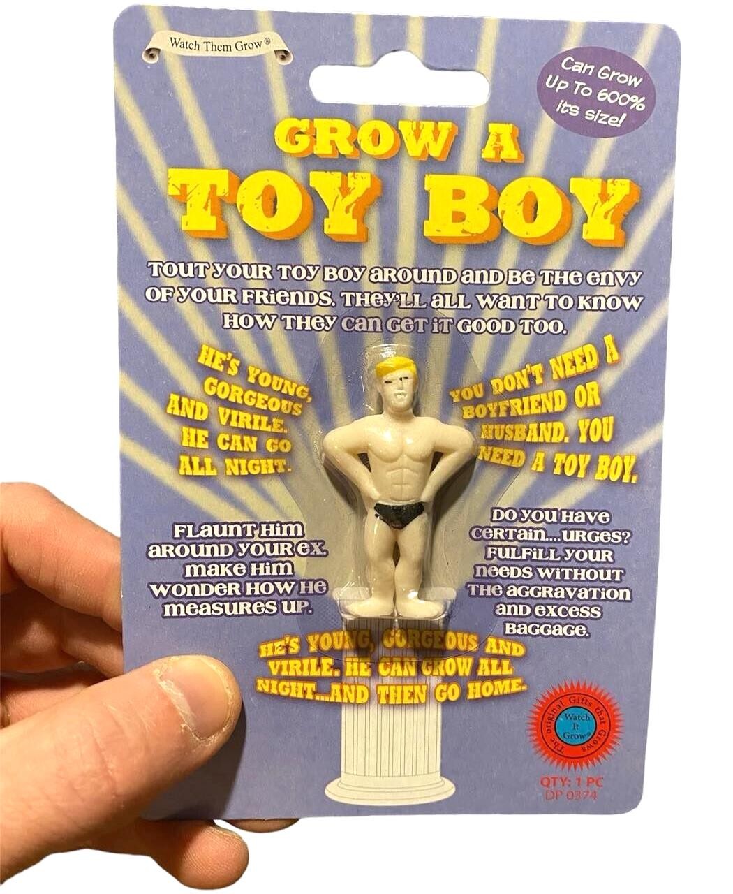 Grow Your Own BOY TOY Boyfriend Sugar Daddy – This Hunk of a Man! Gag Joke Gift