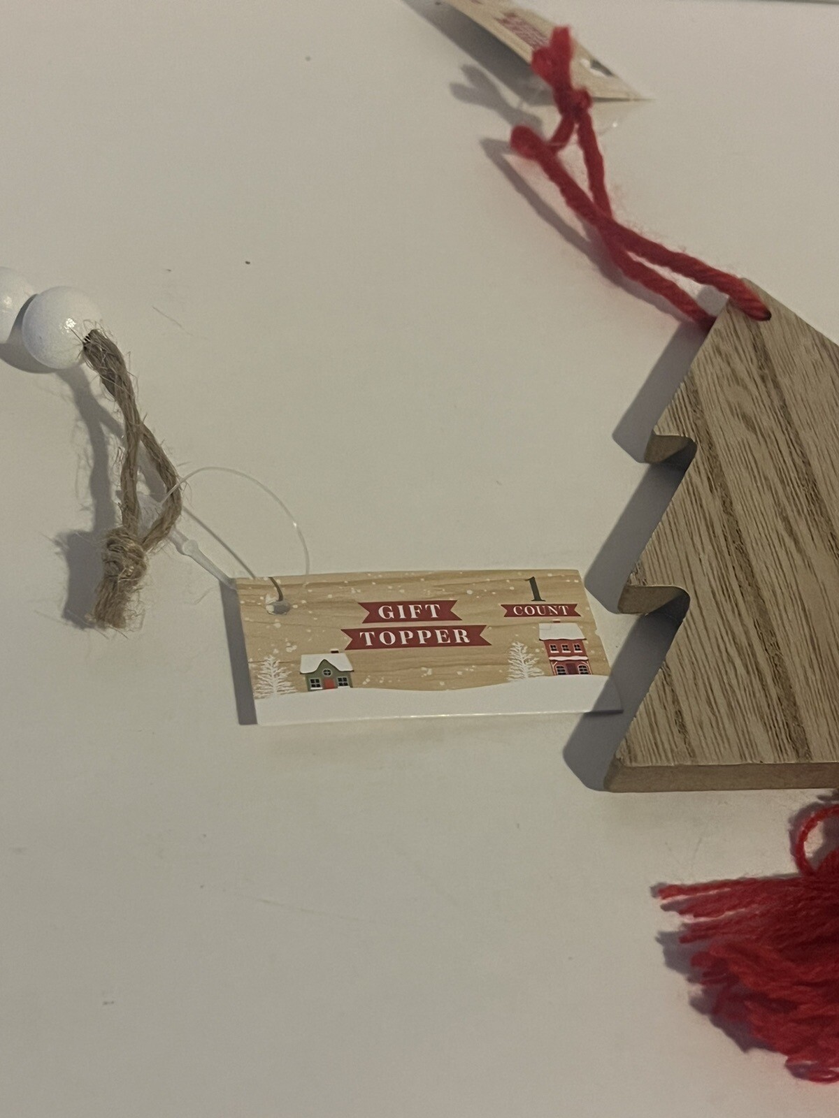 Wood Gift Topper Set Of 60 Paint Hang Christmas Country Decor Crafts Tags NEW