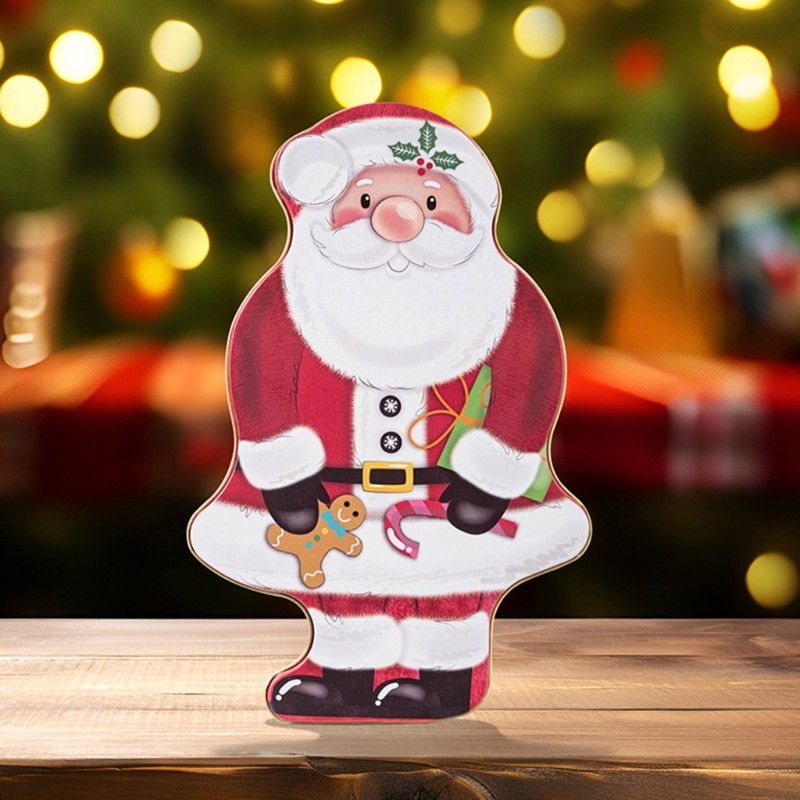 Christmas Santa Candy Holders Box Tin Treats Storage Container For Gifting