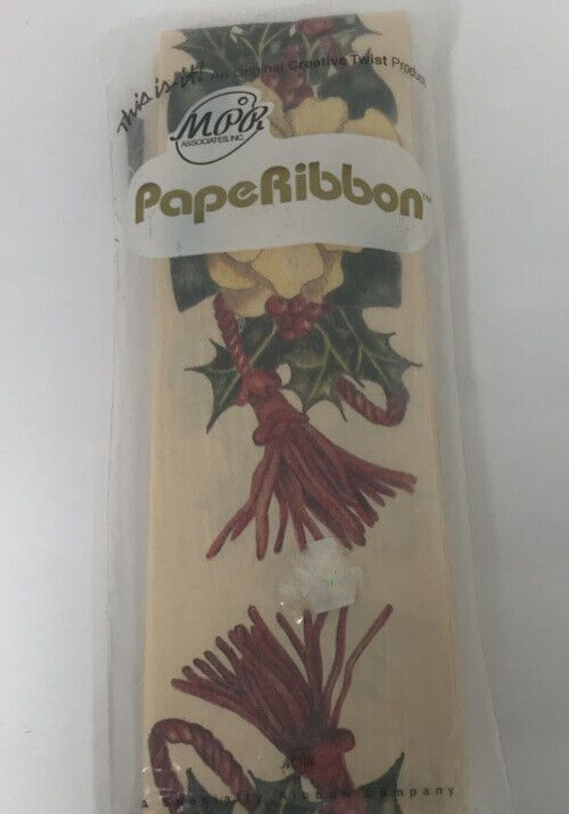 Paper Ribbon Floral GARDENIAS 6 Yds/2.75″ Wide Bow Ties Lot 2 Vintage Packs MPR