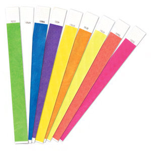 5,000 3/4″ TYVEK WRISTBANDS FOR EVENTS , PAPER WRISTBANDS, (CHOOSE YOUR COLORS)