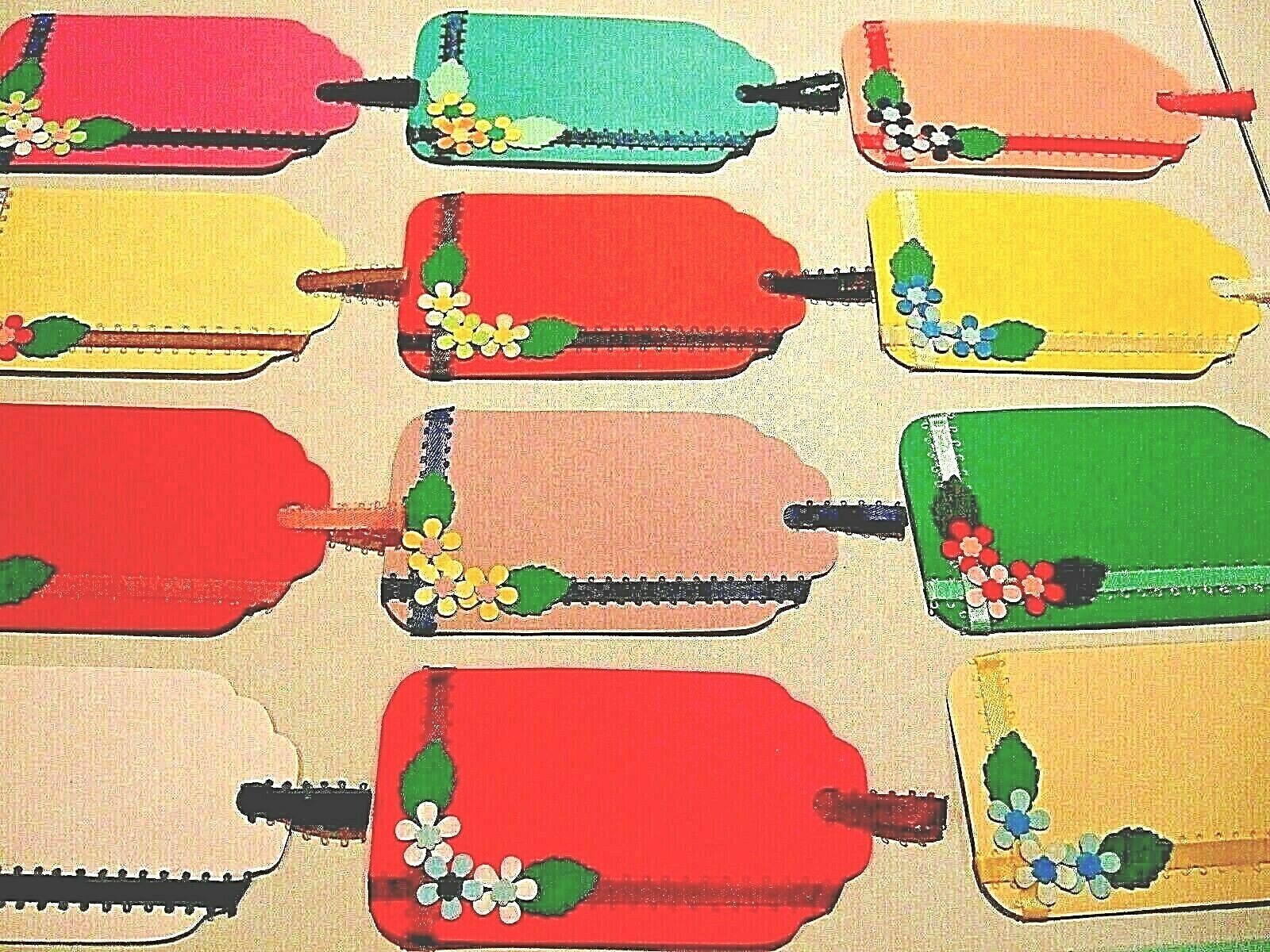 Lot of 20 Large Handmade Embellished Scrapbooking Tags – Primary Colors #58- NEW