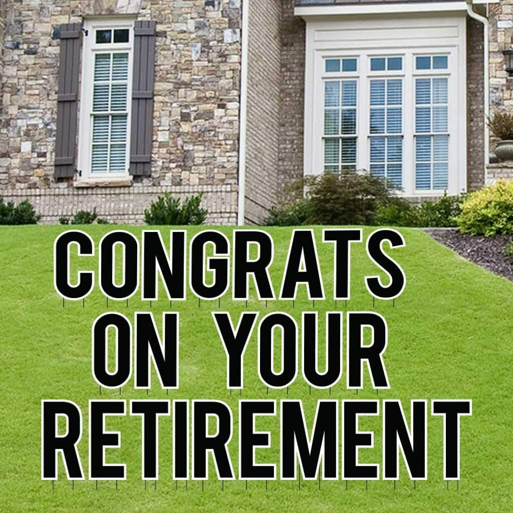 Congrats On Your Retirement Yard Letters Includes 48 Stakes, 19143