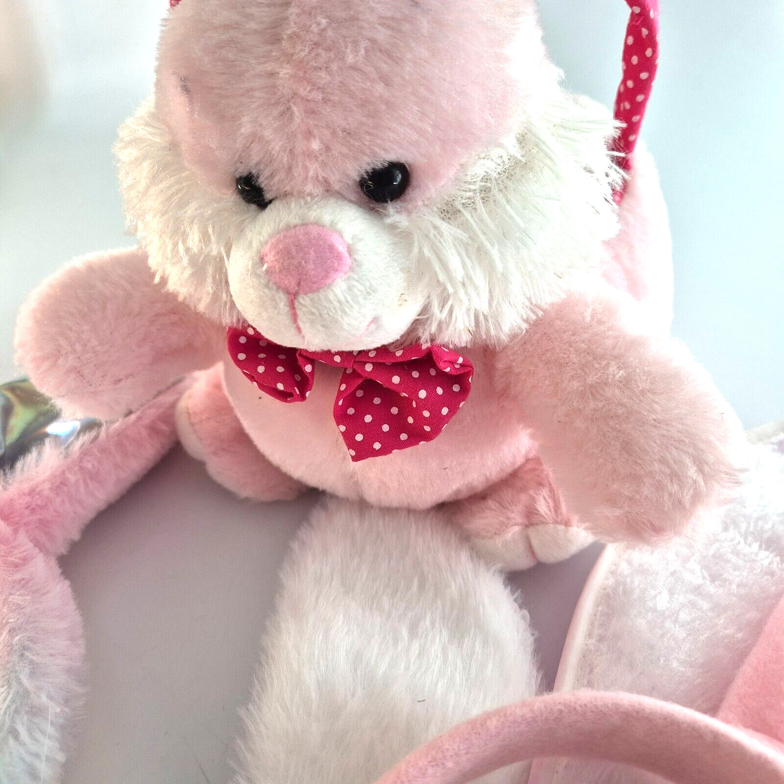 Easter Package Bunny Basket & Ears x 4 Furry Pink Soft Children’s Seasonal