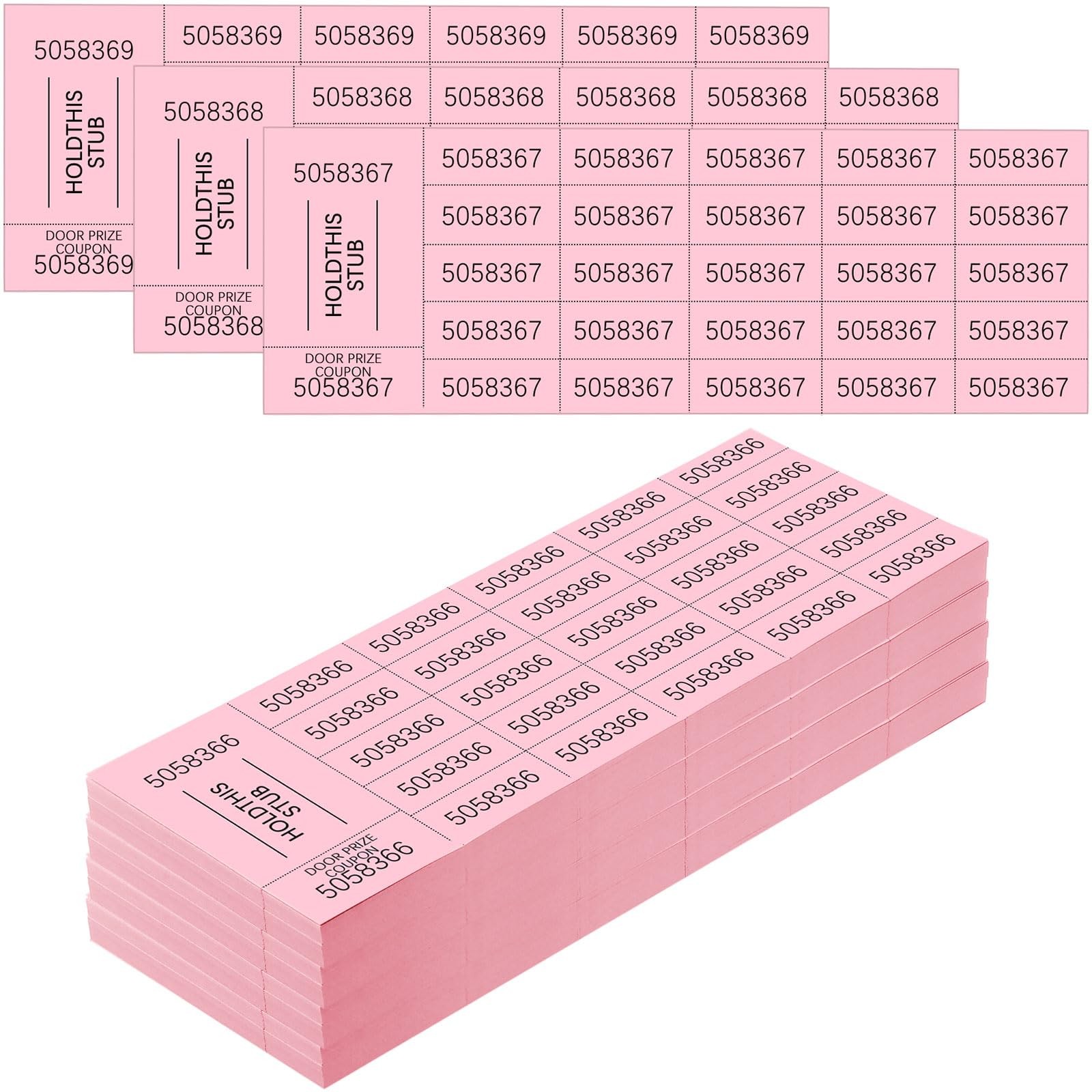 504 Sheets 25 Bid Raffle Ticket with Different Numbers Per Sheet Chinese Auct…