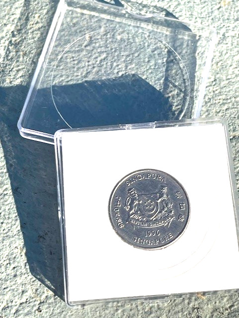 Unusual 30th Birthday Gift-1996 Singapore Birth 20 Cent Coin- Present.