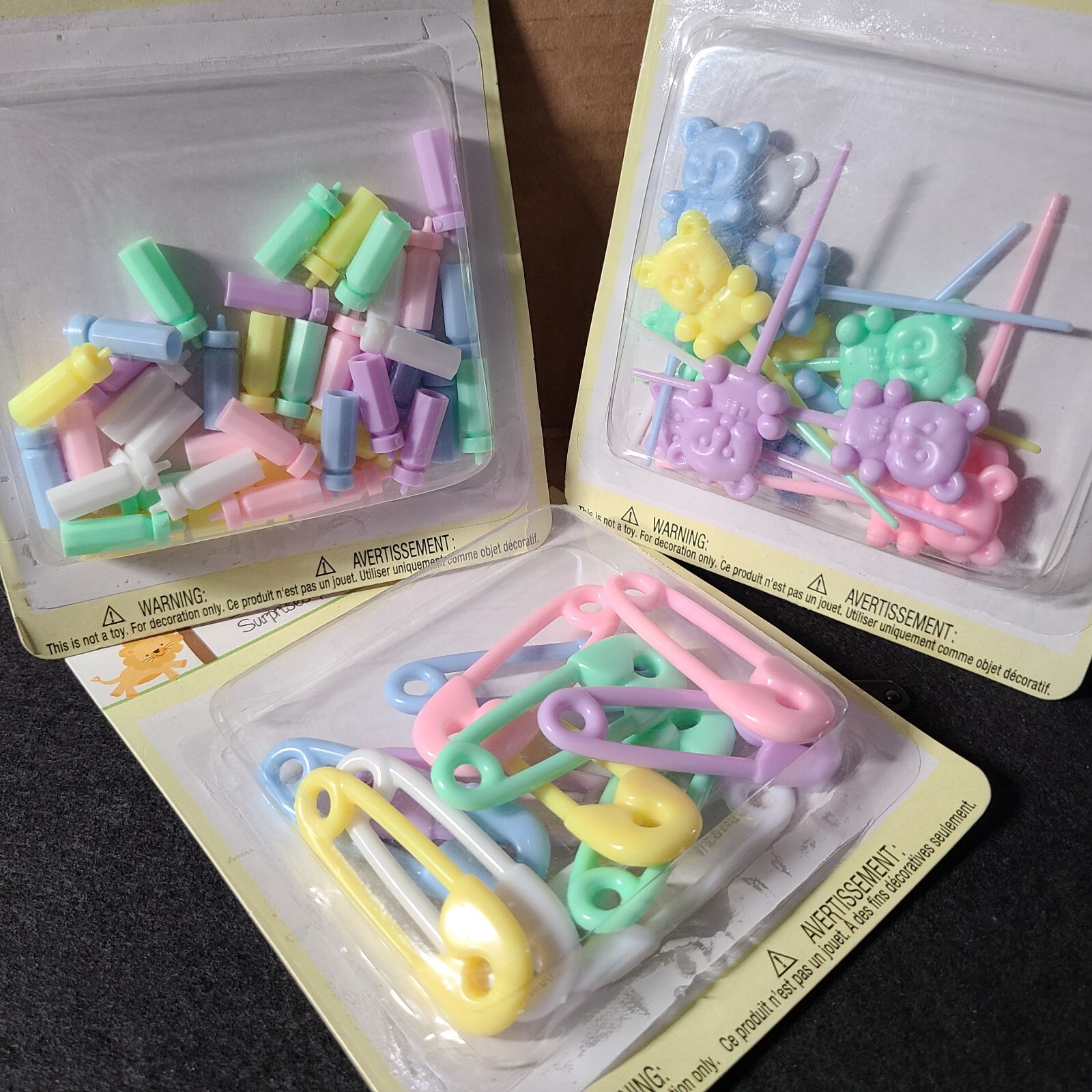 Baby Shower Party Faves Boy Girl Gender Reveal Cupcake Toppers Games 3 Pk Bundle