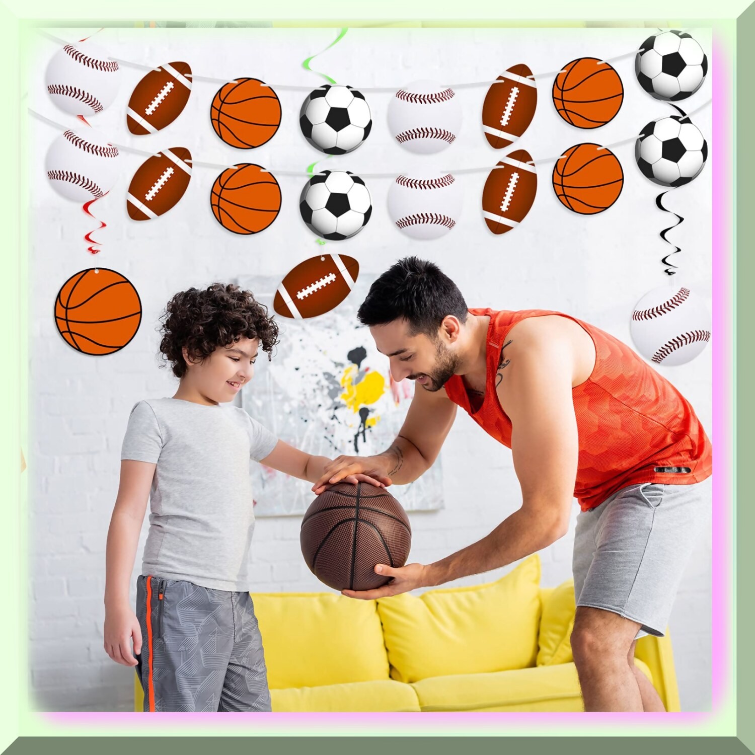 18-Piece Sports Party Decor Set with Banners