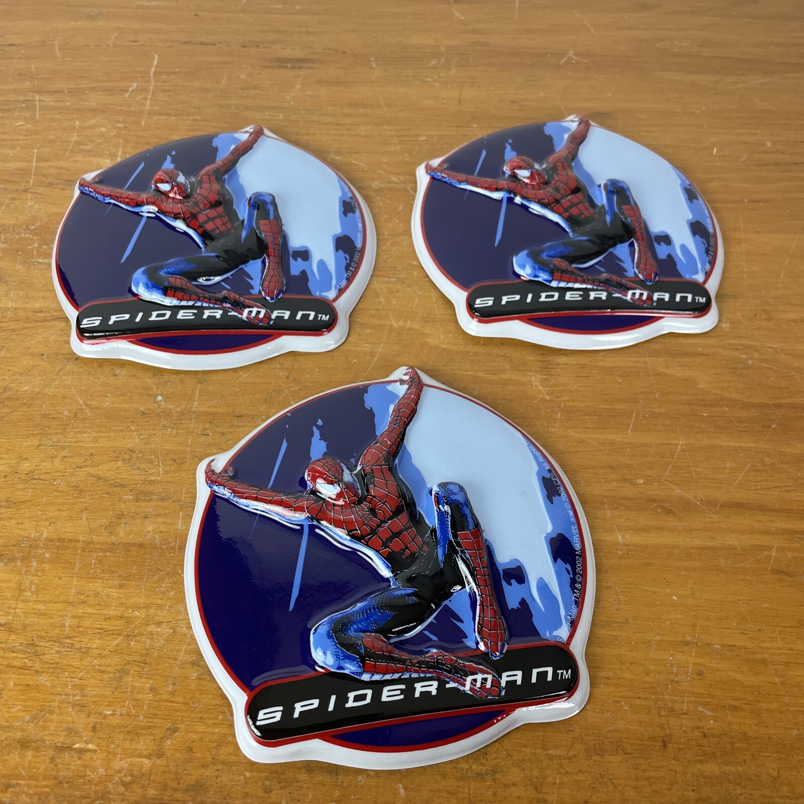 Vintage Lot Of 3 Spider-Man Pop Tops Bakery Cake Art Decoration
