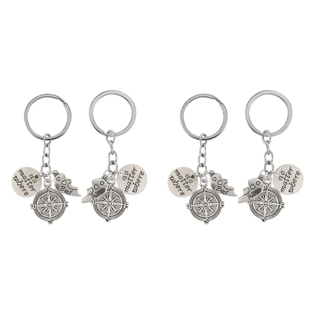 BBF Keychains Friendship Love Gift Keyrings for Women (4Pcs) U4A1