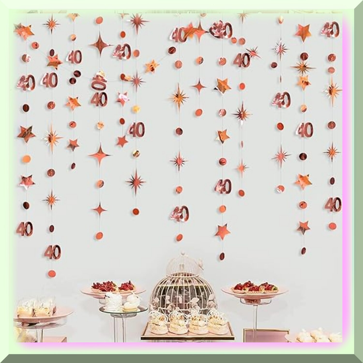 Rose Gold 40th Birthday Celebration Kit
