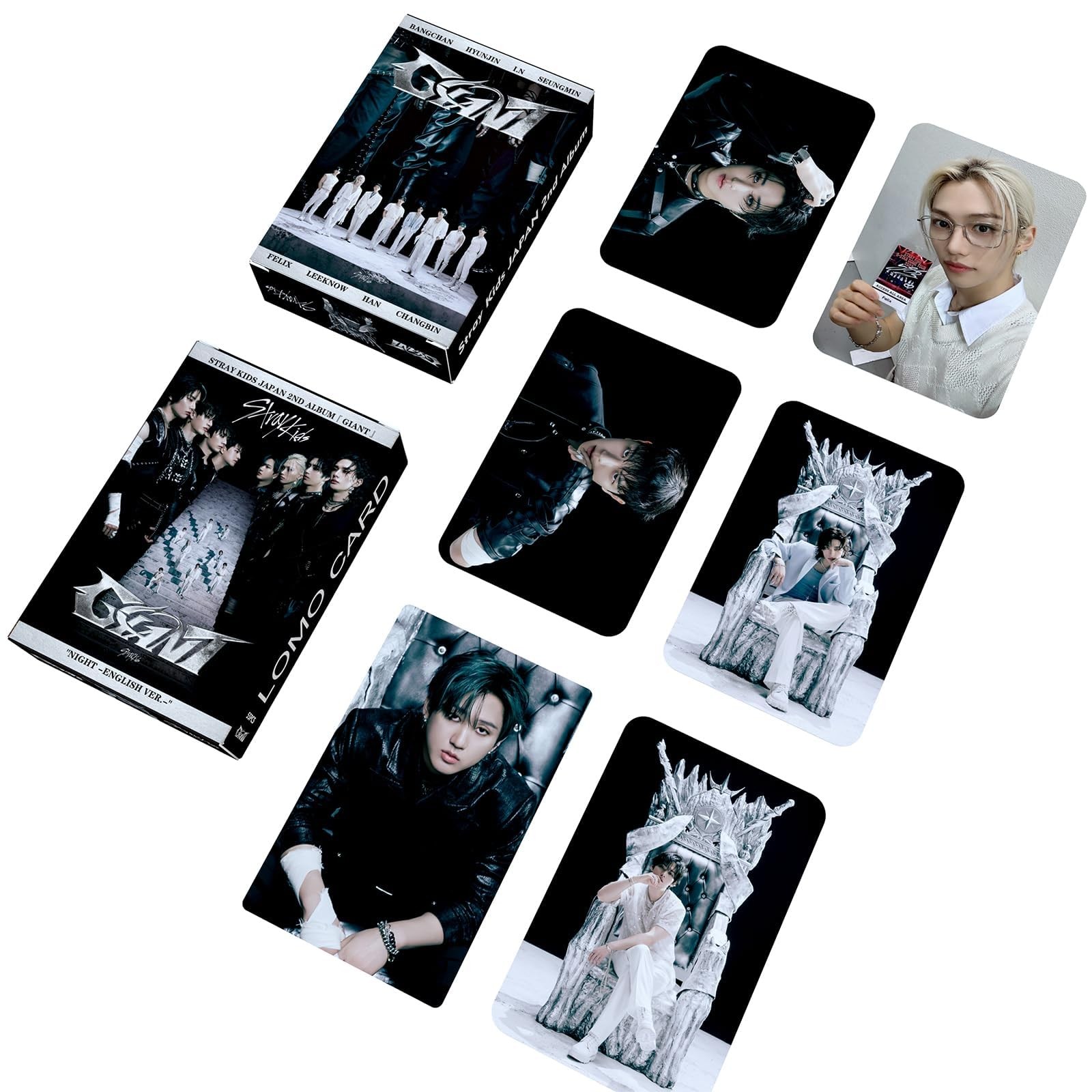 KPOPBP Giant Album Photocards 55 PCS KPOP 3.5 x 2.5 x 0.75 inches, black