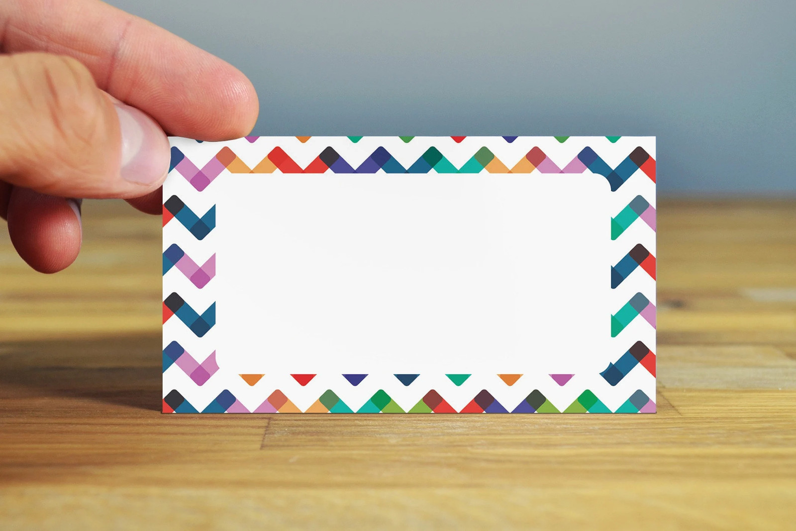 Colorful Zig Zag Design Happy Birthday Place Cards – 25 Place Cards – B77554
