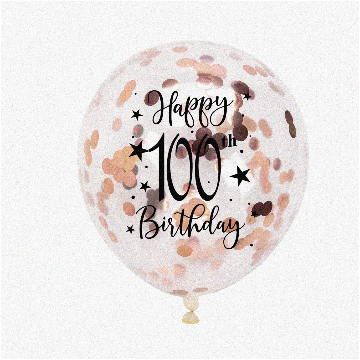 Rose Gold Latex Balloons with Confetti 12-inch