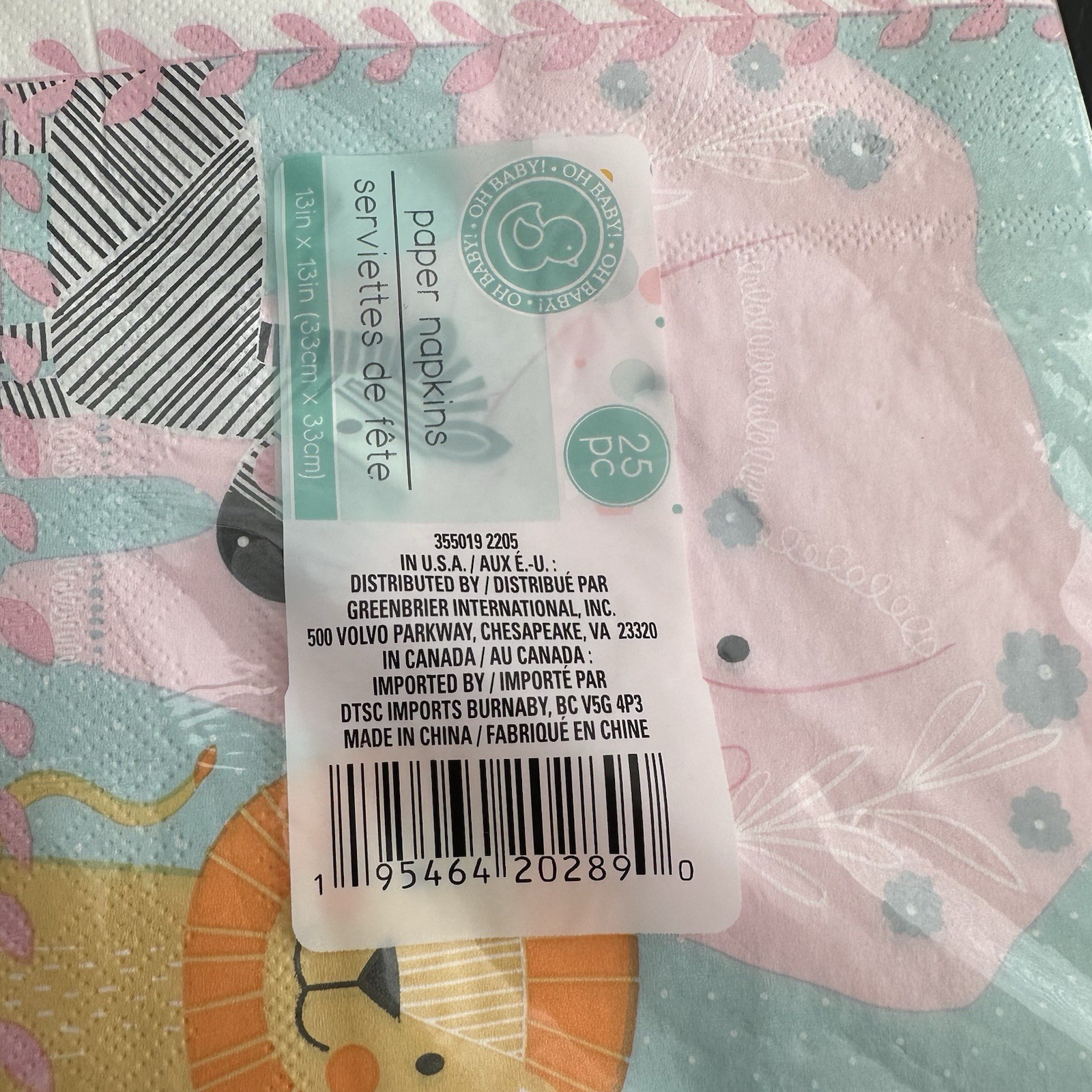 It’s a Girl Baby Shower Party Set Jungle Safari Animals Plates Napkins Banners