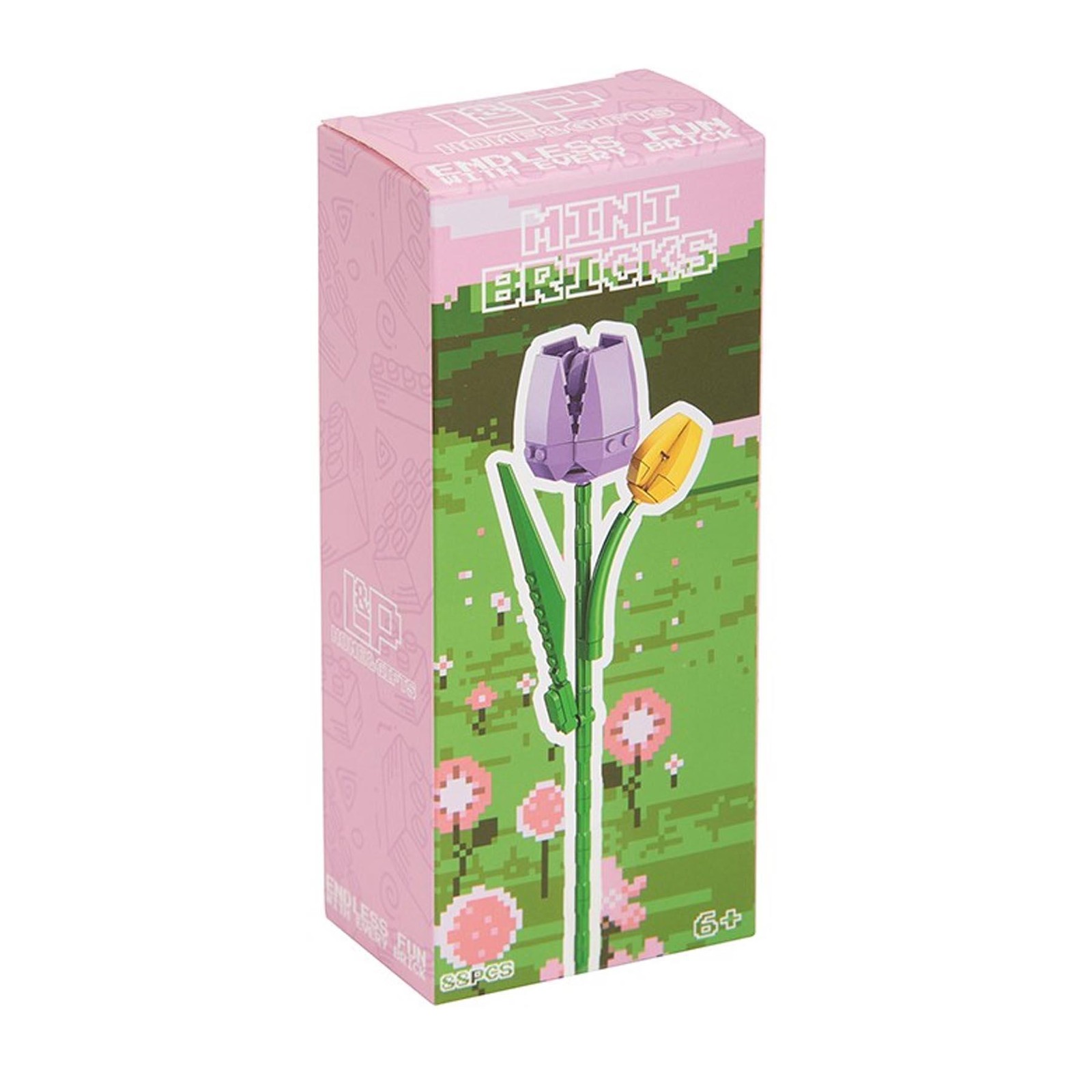 Mini Bricks Tulip Flower 88pc Building Blocks Set Ideal for Gifts for Her