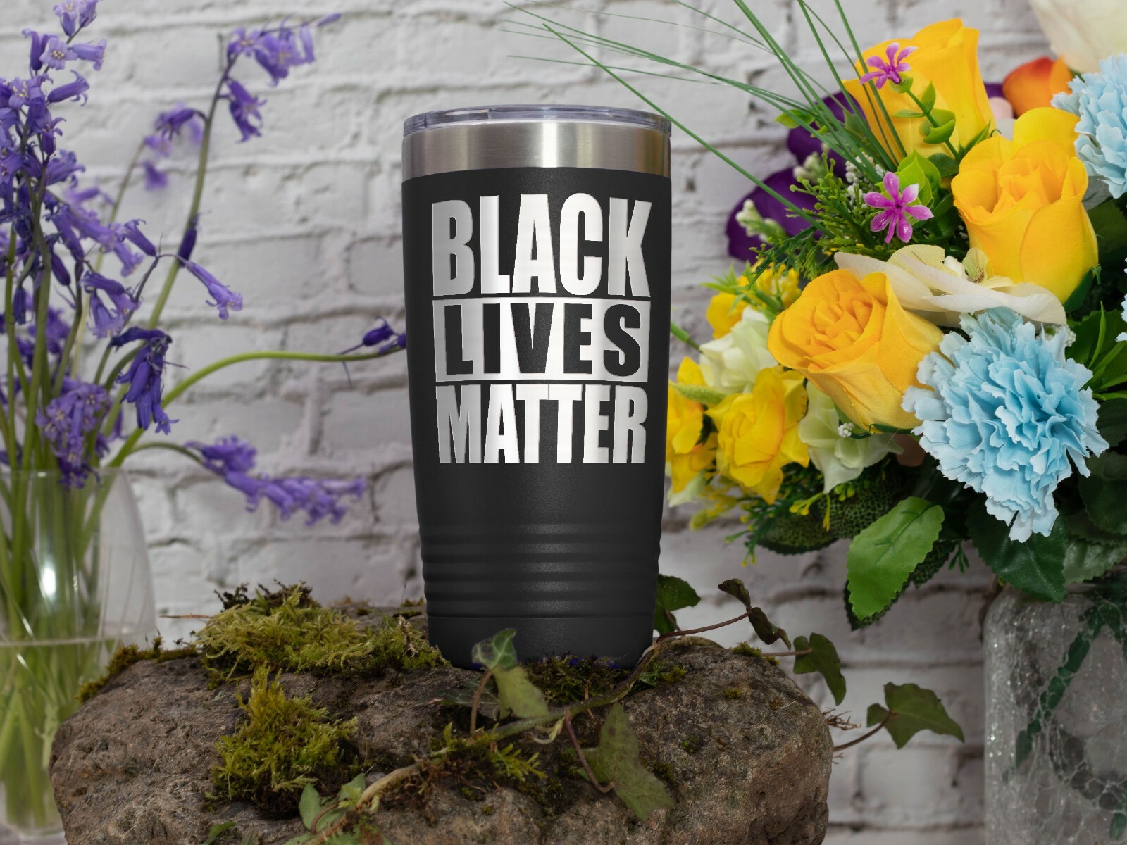 Coffee Tumbler 20 oz. Stainless Steel BLACK LIVES MATTER Travel Tumbler