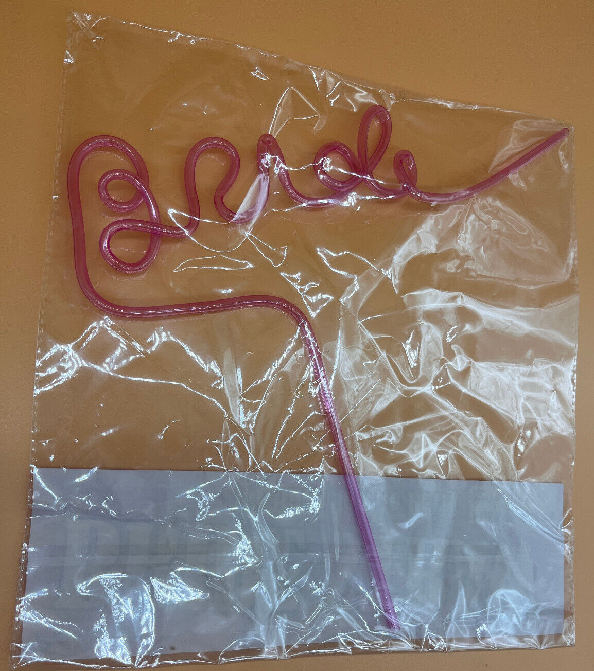 Lot of 11 Pink Bride Straw Bridal Shower Bachelorette Party Reusable