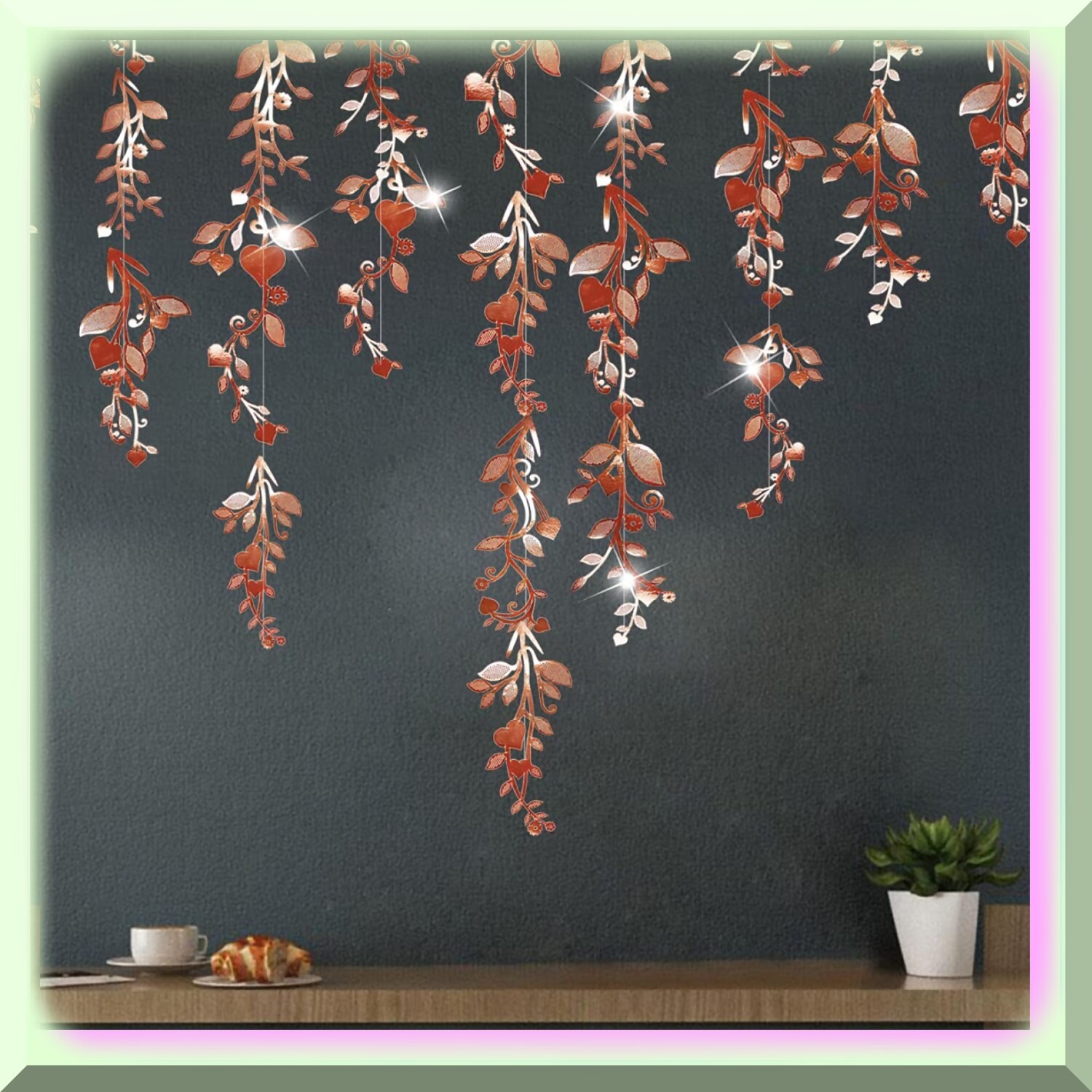 Rose Gold Leaf Decorations for Celebrations