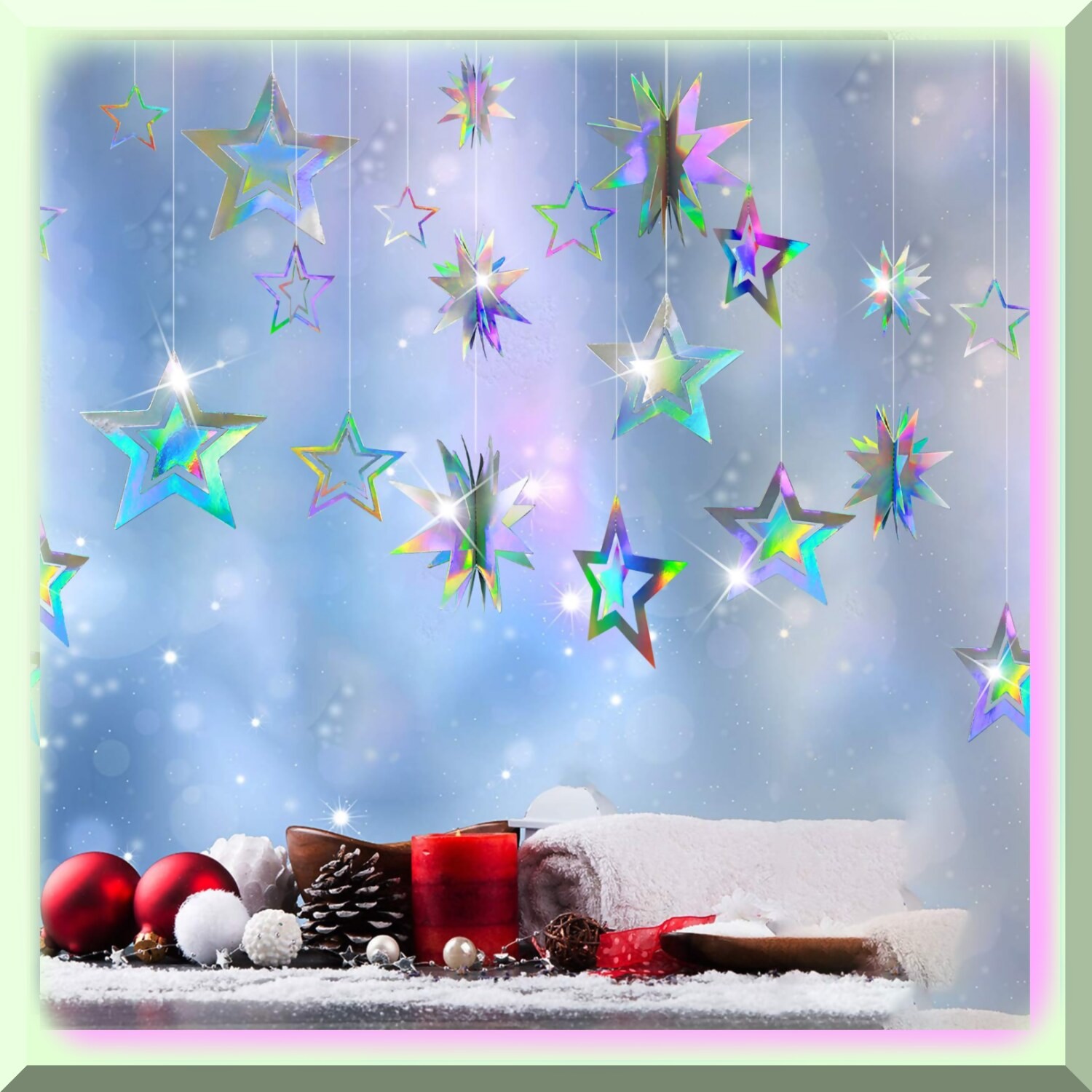 Iridescent Star Party Decorations Set