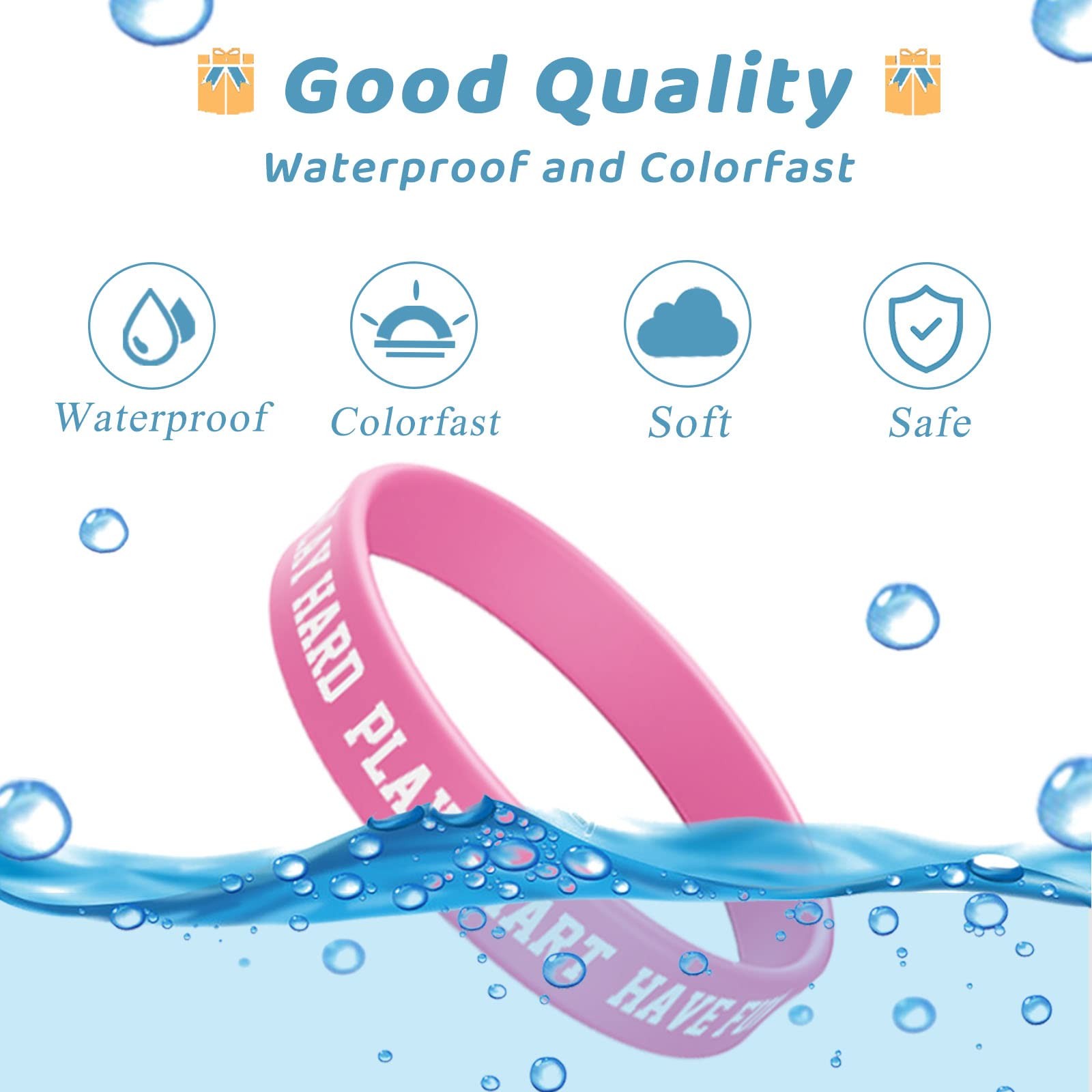 40 Pieces Inspirational Silicone Bracelets Motivational Silicone Wr