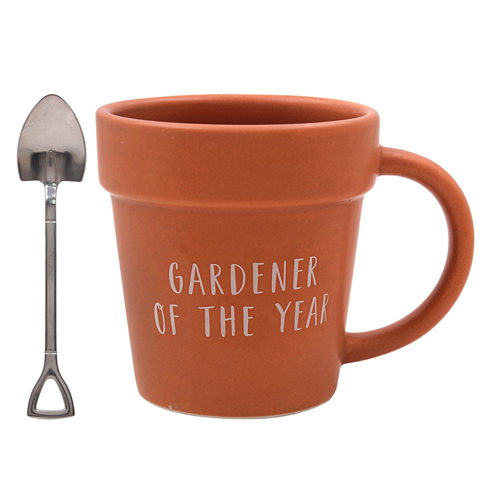Plant Pot Mug and Shovel Tea Spoon – Choose Design