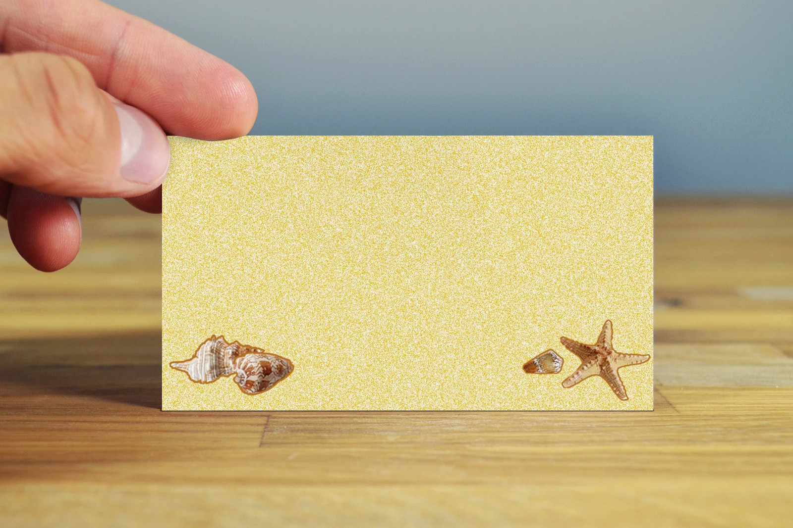 Beach Shell Place Cards – 25 Place Cards – Beach Tropical Tabel Tents – 77034