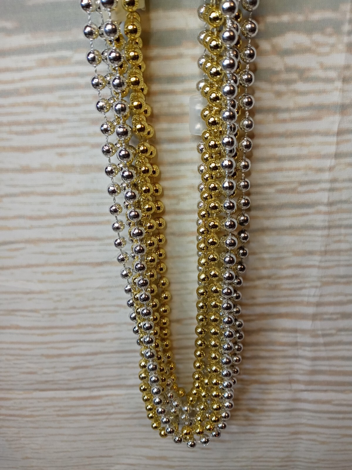 New! 8 Mardi Gras Beads Necklace Motorcycle Bike Rally Throw Bead Fat Tuesday